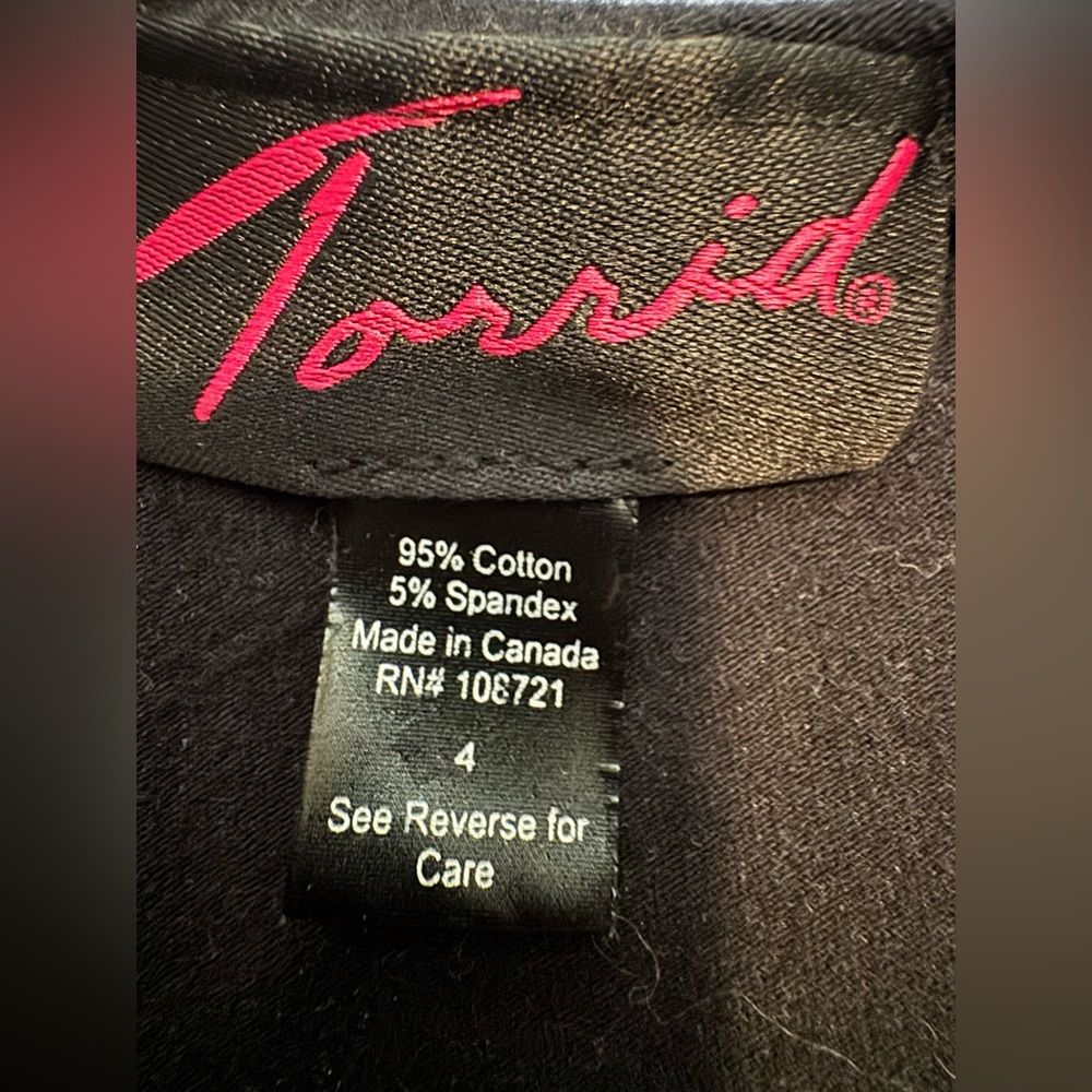 Torrid Black Cotton Blend Top - Picture 2 of 7